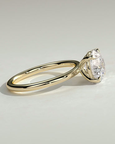 Round Halo, Pave & Split Shank Engagement Ring – 1.93 CT Lab Grown Diamond
