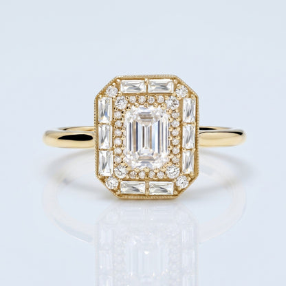 Marquise Swirl Solitaire Engagement Ring – 1 CT Lab Grown Diamond