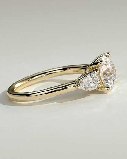 Round Halo, Pave & Split Shank Engagement Ring – 1.93 CT Lab Grown Diamond