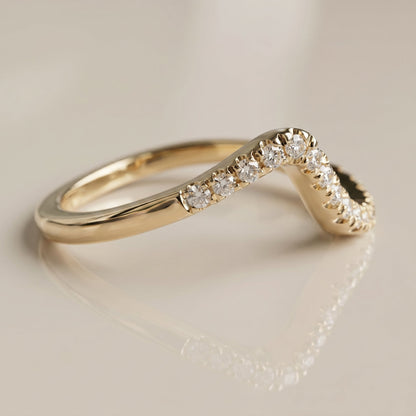 0.13 TCW Round Twisted DEF/VVS Lab Grown Diamond Wedding Band
