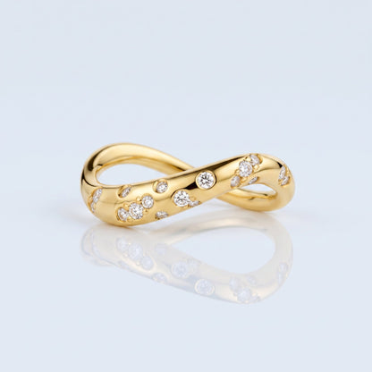 0.2 TCW Round Diamond Half Eternity DEF/VVS Lab Grown Wedding Band