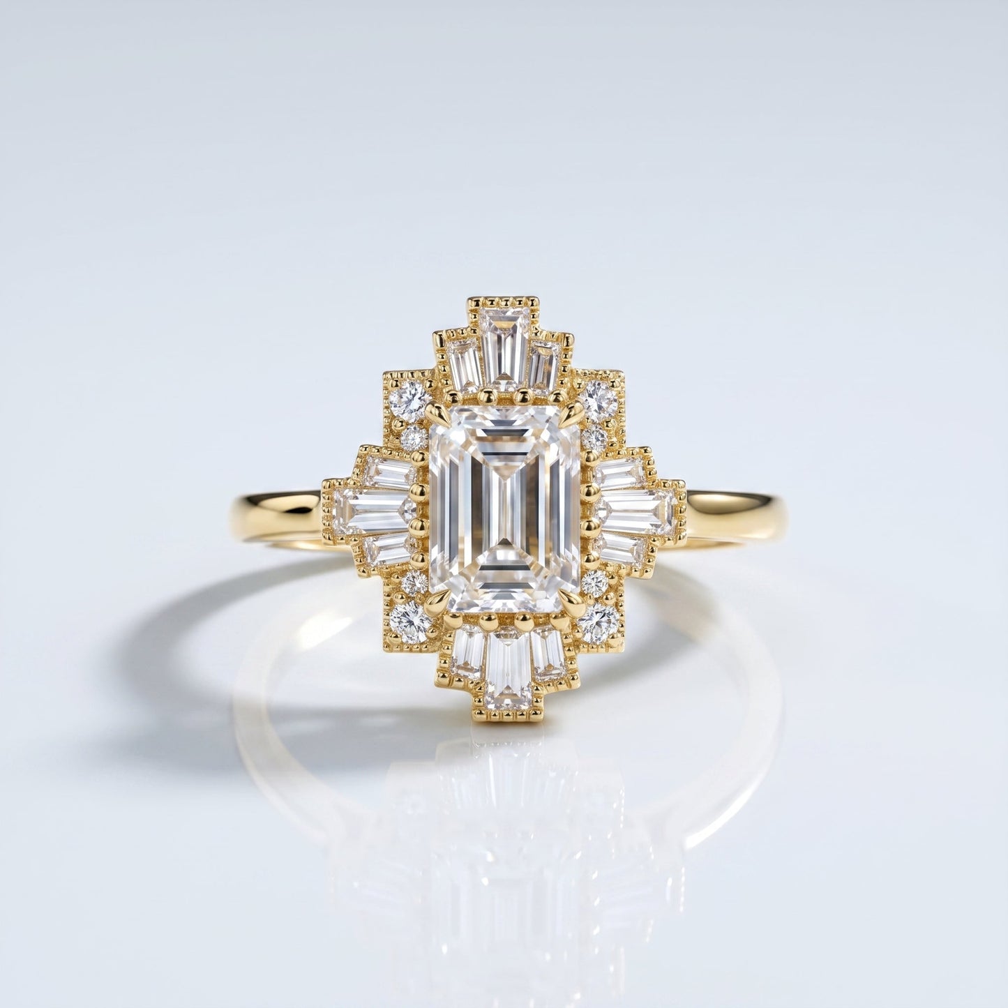 Marquise Swirl Solitaire Engagement Ring – 1 CT Lab Grown Diamond