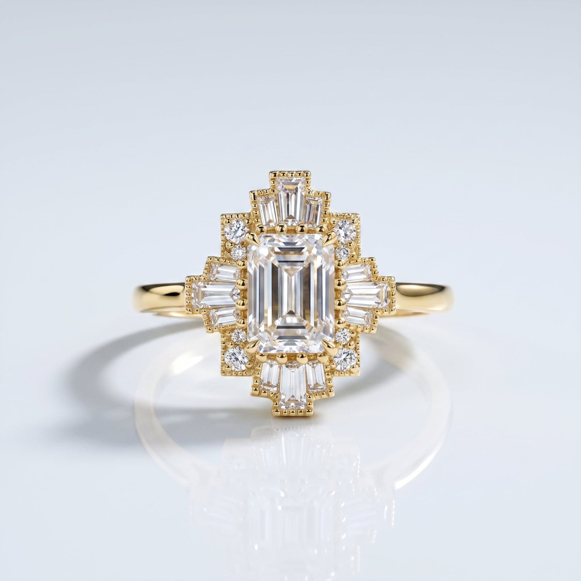 Marquise Swirl Solitaire Engagement Ring – 1 CT Lab Grown Diamond