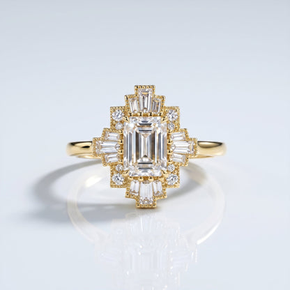 Marquise Swirl Solitaire Engagement Ring – 1 CT Lab Grown Diamond