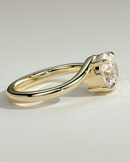 Round Halo, Pave & Split Shank Engagement Ring – 1.93 CT Lab Grown Diamond
