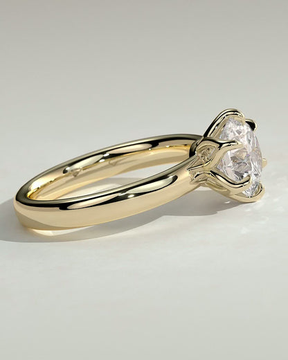 Round Halo, Pave & Split Shank Engagement Ring – 1.93 CT Lab Grown Diamond