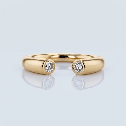 0.2 TCW Round Diamond Half Eternity DEF/VVS Lab Grown Wedding Band
