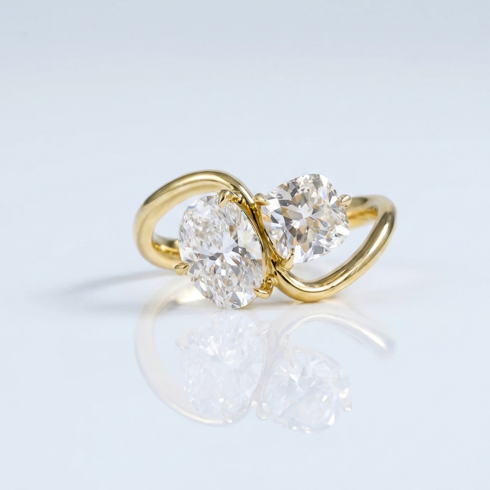 Marquise Swirl Solitaire Engagement Ring – 1 CT Lab Grown Diamond