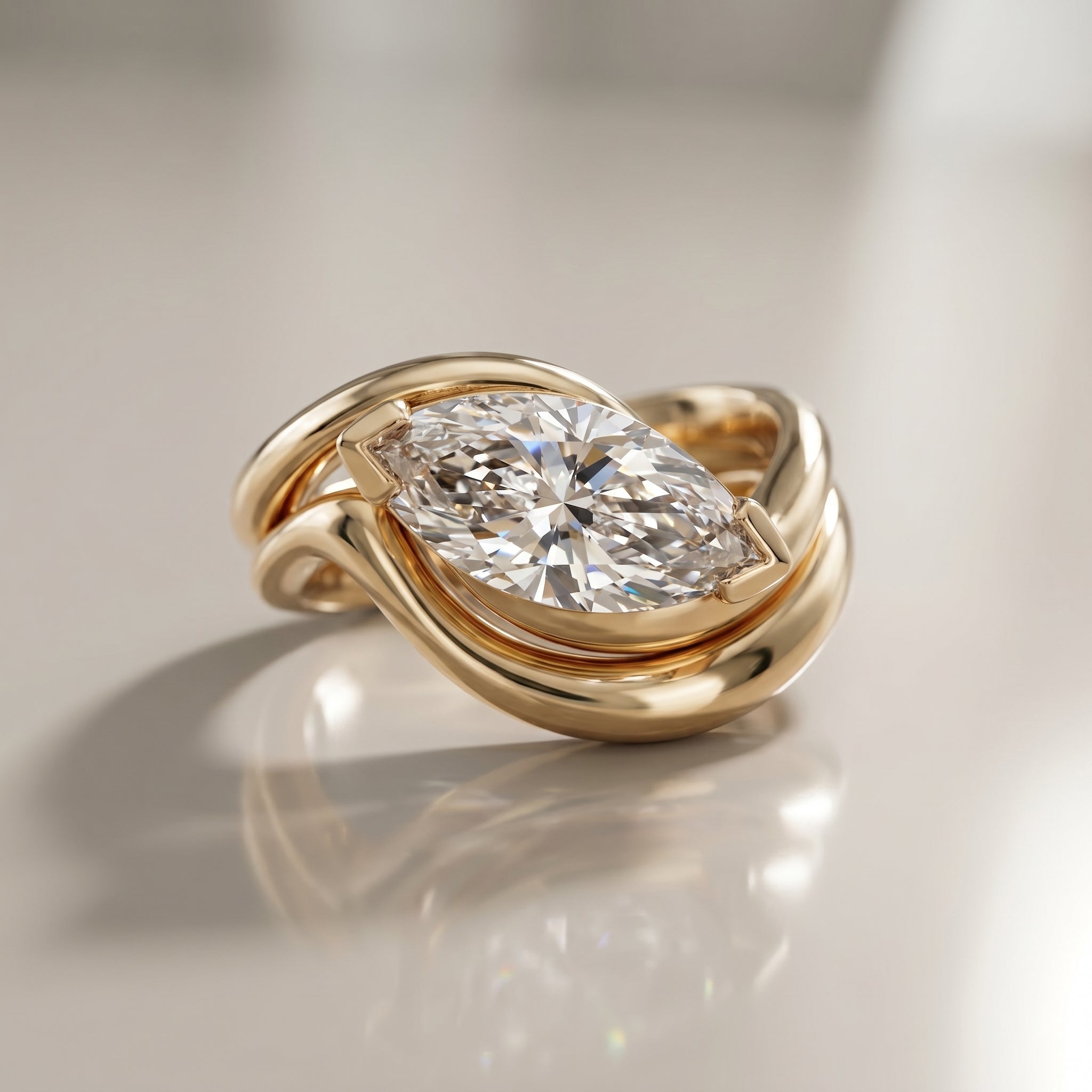 1.0 CT Round Solitaire Moissanite Diamond Bridal Ring Set