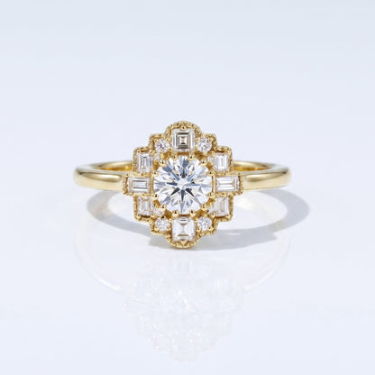 Marquise Swirl Solitaire Engagement Ring – 1 CT Lab Grown Diamond