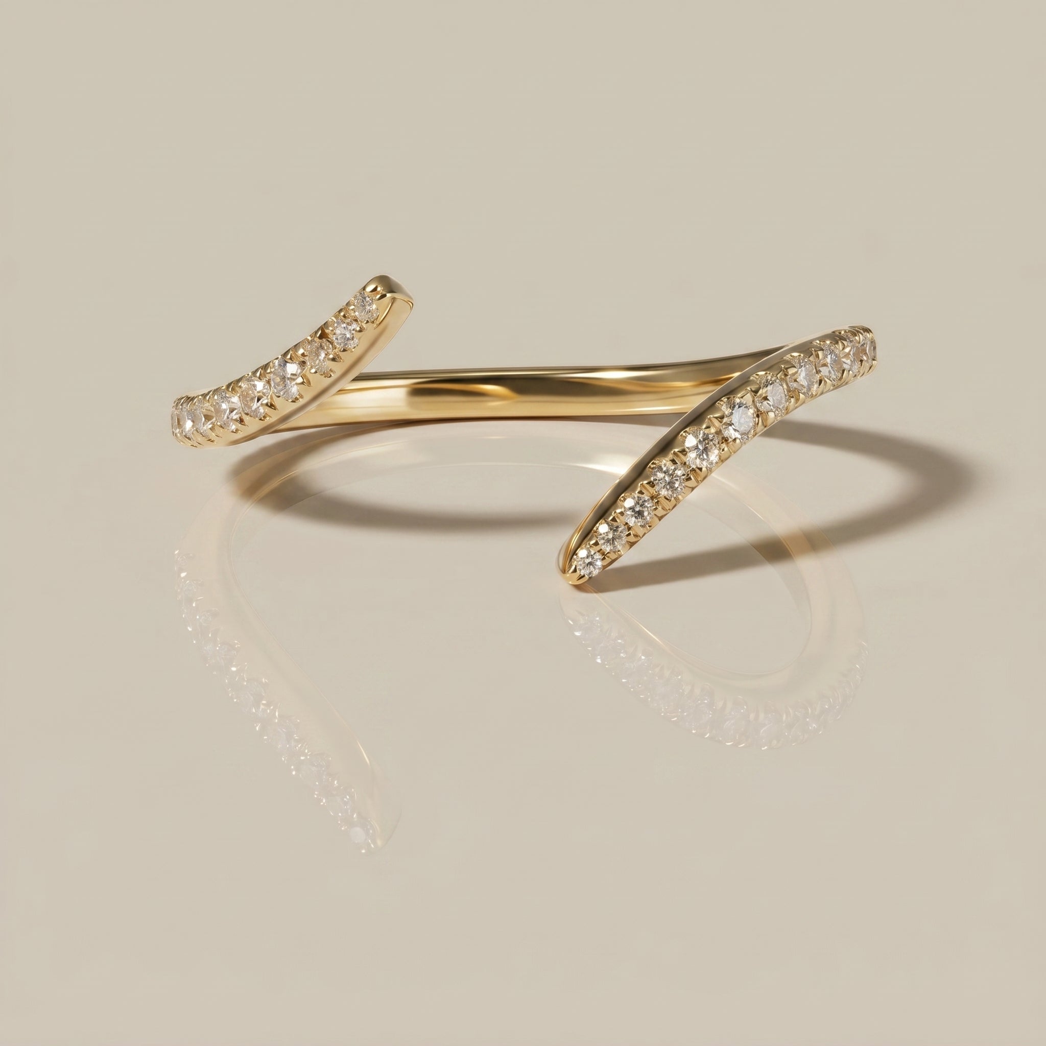 0.13 TCW Round Twisted DEF/VVS Lab Grown Diamond Wedding Band