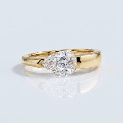 Marquise Swirl Solitaire Engagement Ring – 1 CT Lab Grown Diamond