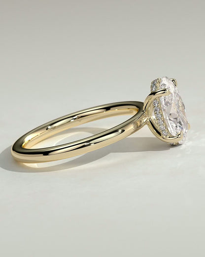 Round Halo, Pave & Split Shank Engagement Ring – 1.93 CT Lab Grown Diamond