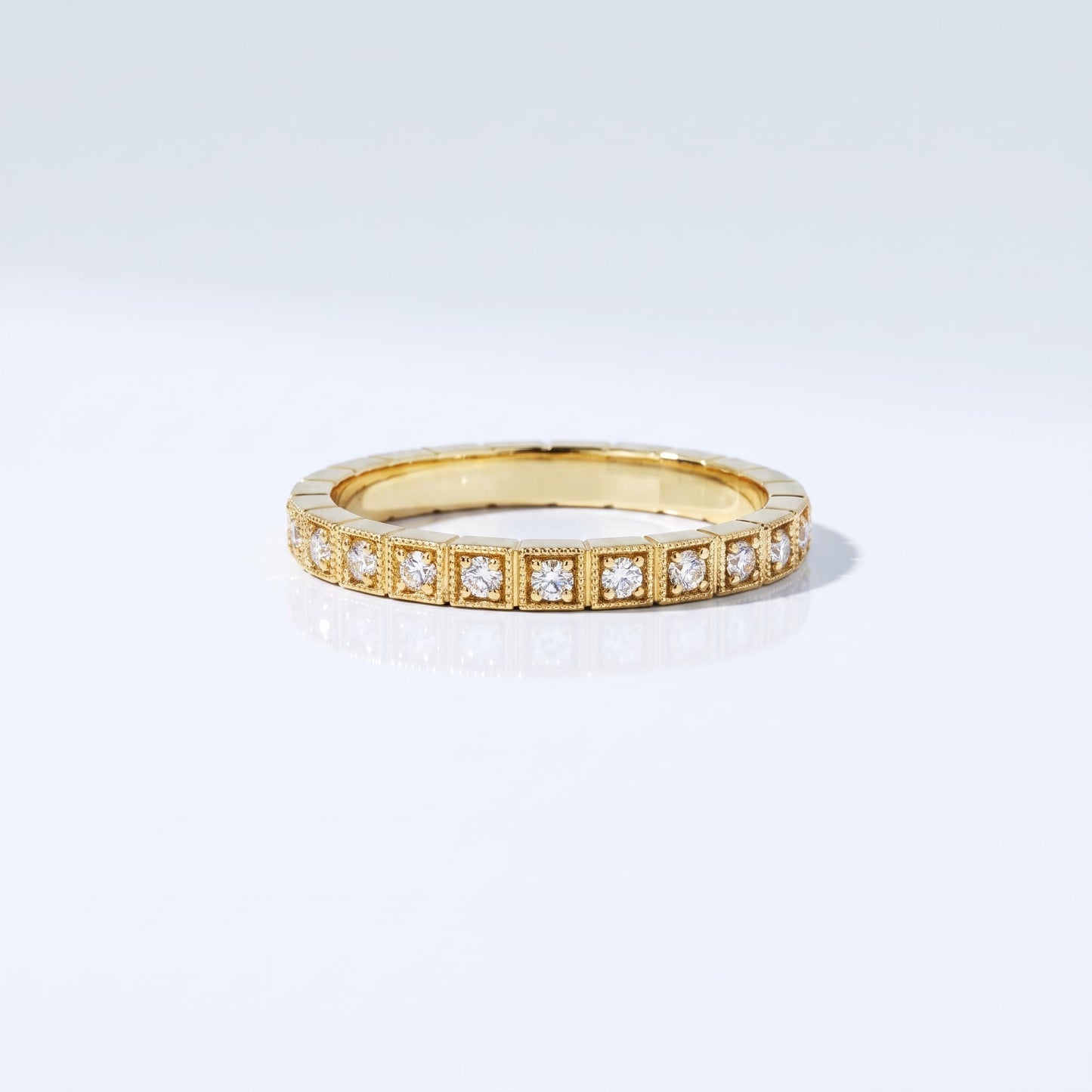 0.2 TCW Round Diamond Half Eternity DEF/VVS Lab Grown Wedding Band
