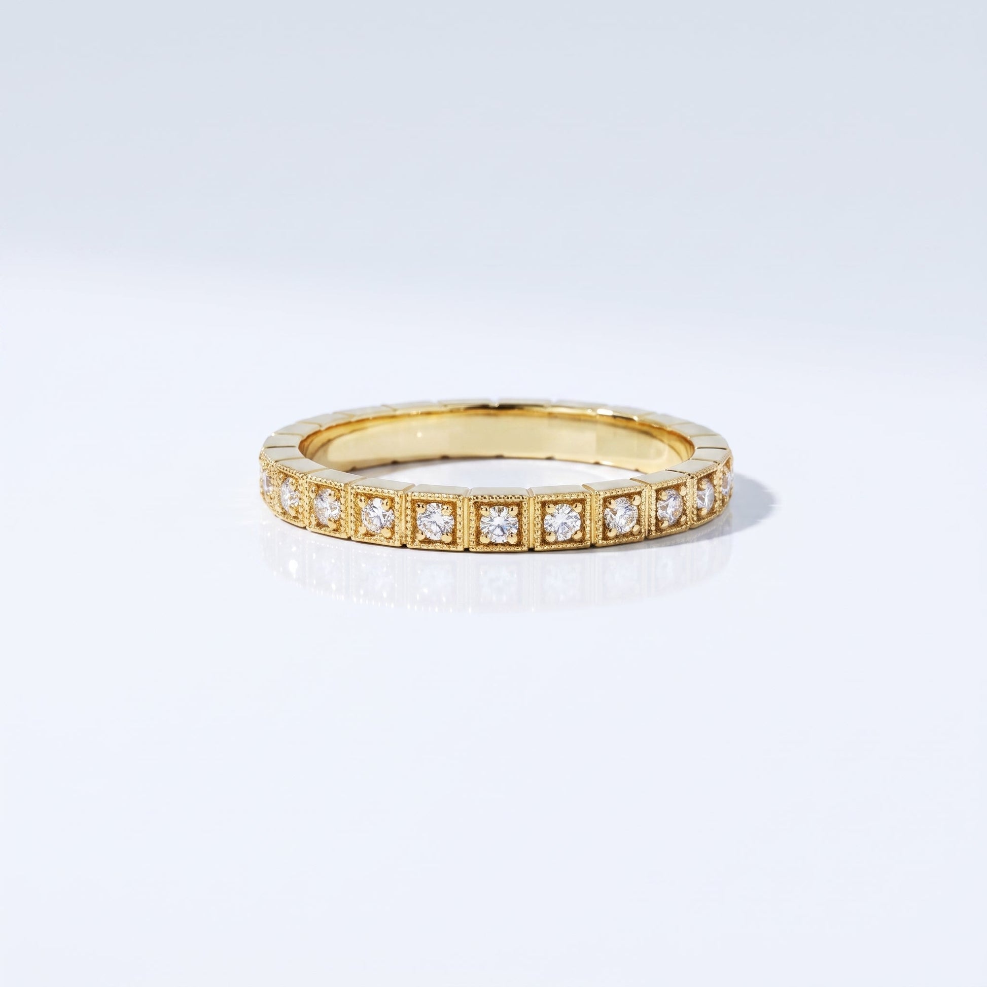 0.2 TCW Round Diamond Half Eternity DEF/VVS Lab Grown Wedding Band