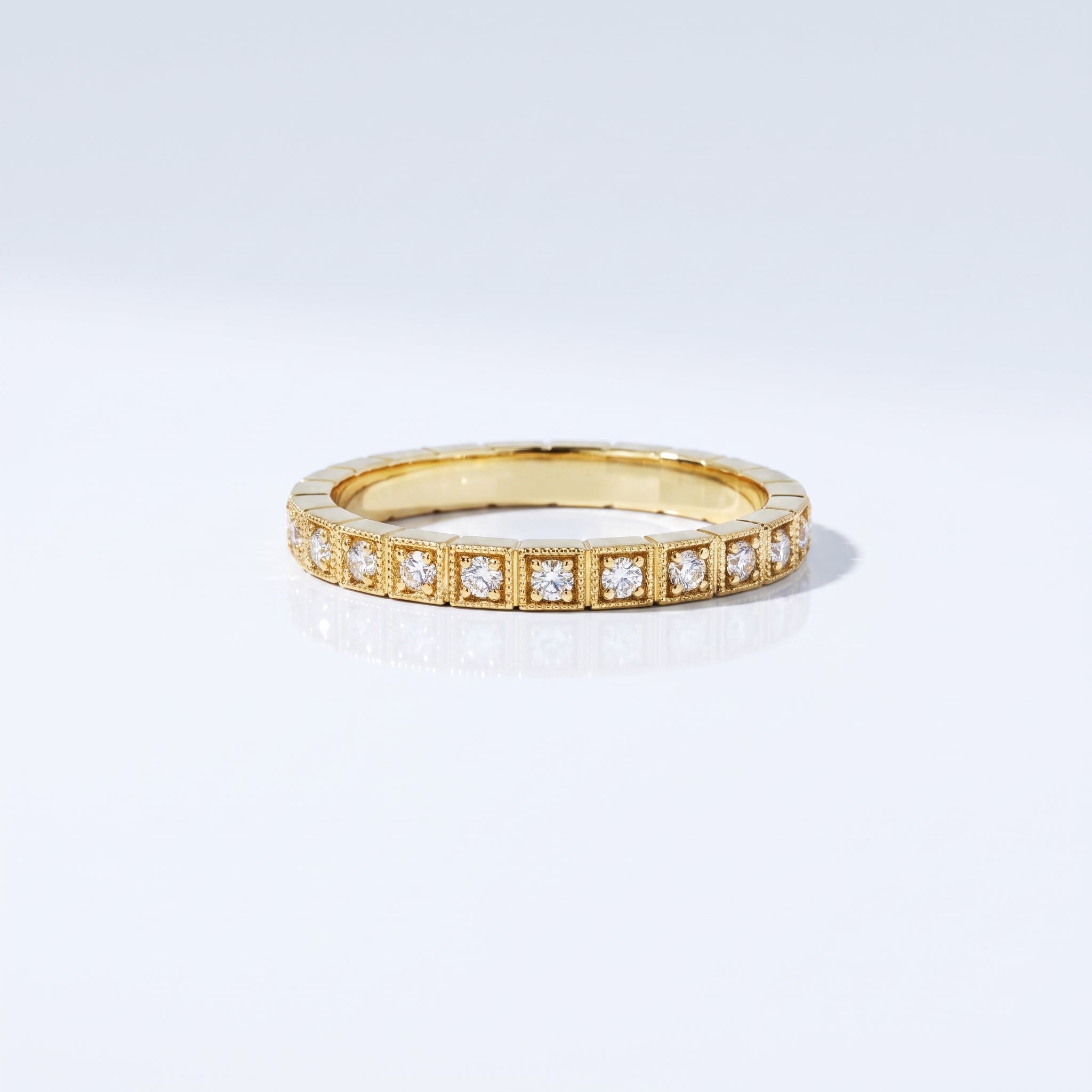 0.2 TCW Round Diamond Half Eternity DEF/VVS Lab Grown Wedding Band