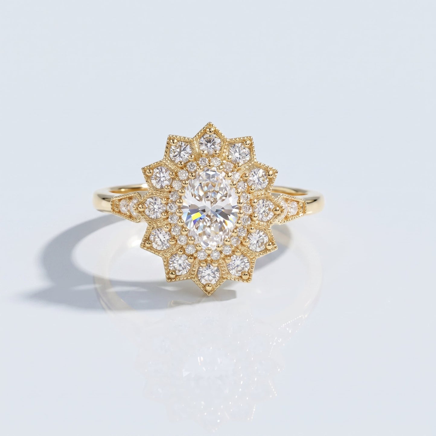 Marquise Swirl Solitaire Engagement Ring – 1 CT Lab Grown Diamond