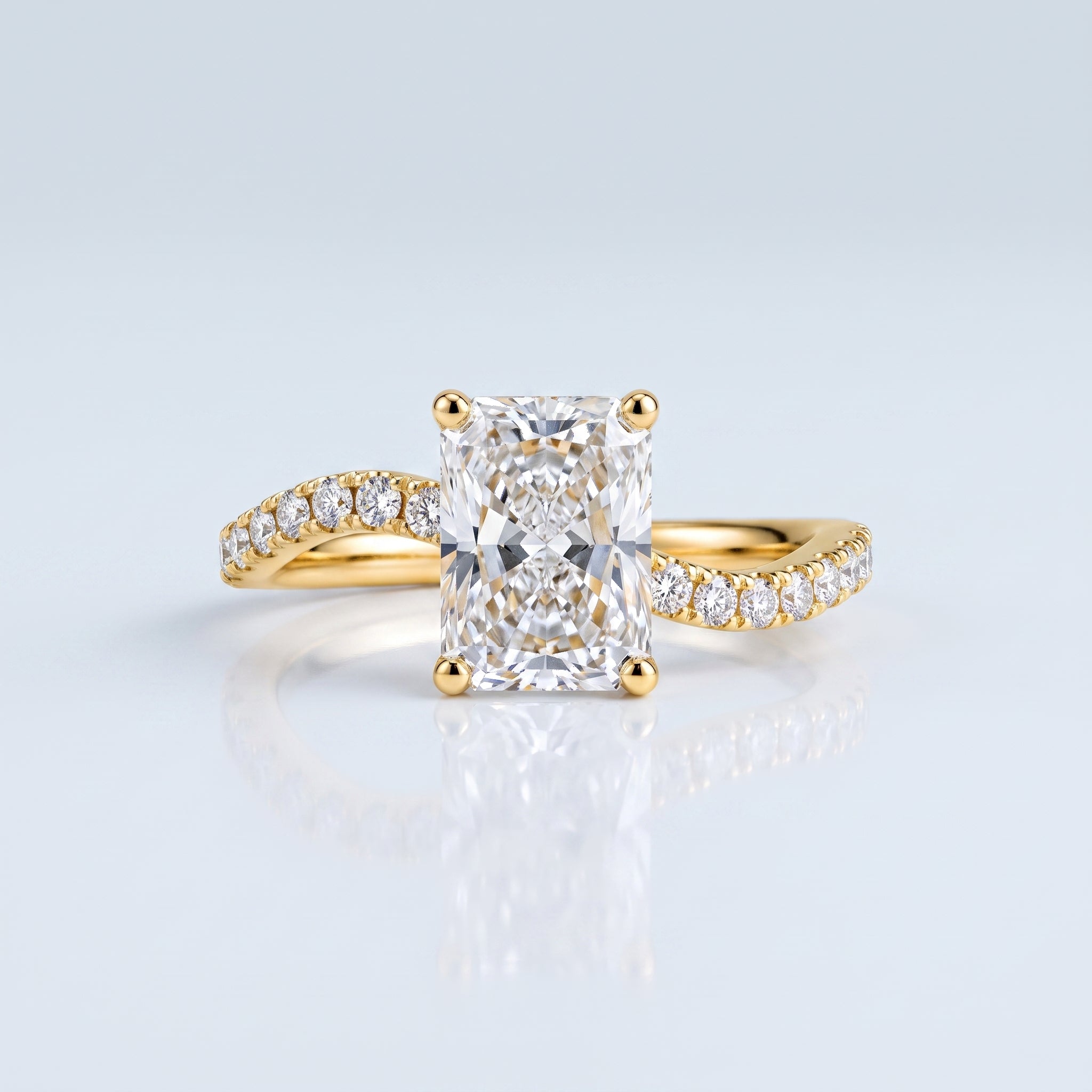 Marquise Swirl Solitaire Engagement Ring – 1 CT Lab Grown Diamond