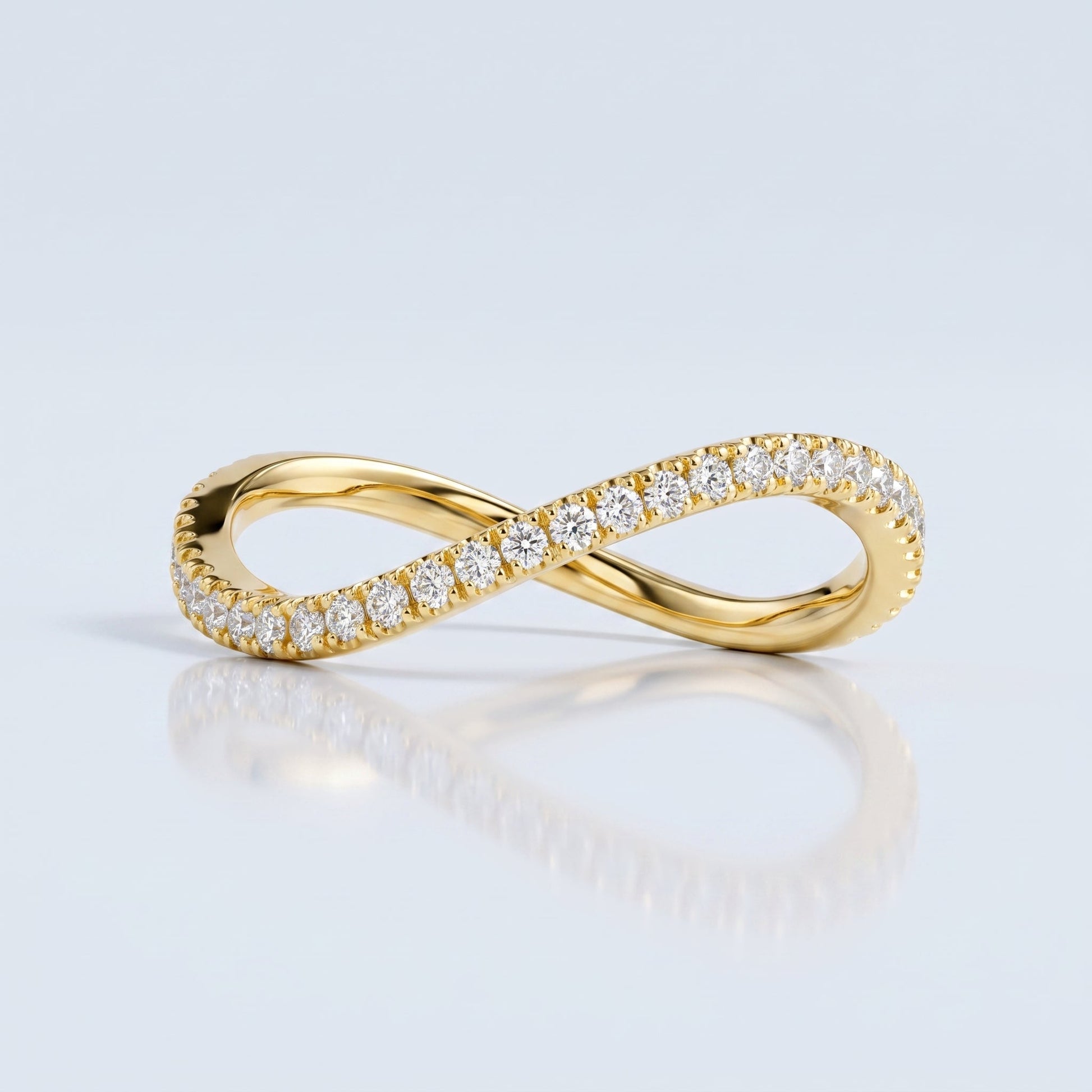 0.2 TCW Round Diamond Half Eternity DEF/VVS Lab Grown Wedding Band