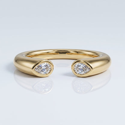 0.2 TCW Round Diamond Half Eternity DEF/VVS Lab Grown Wedding Band
