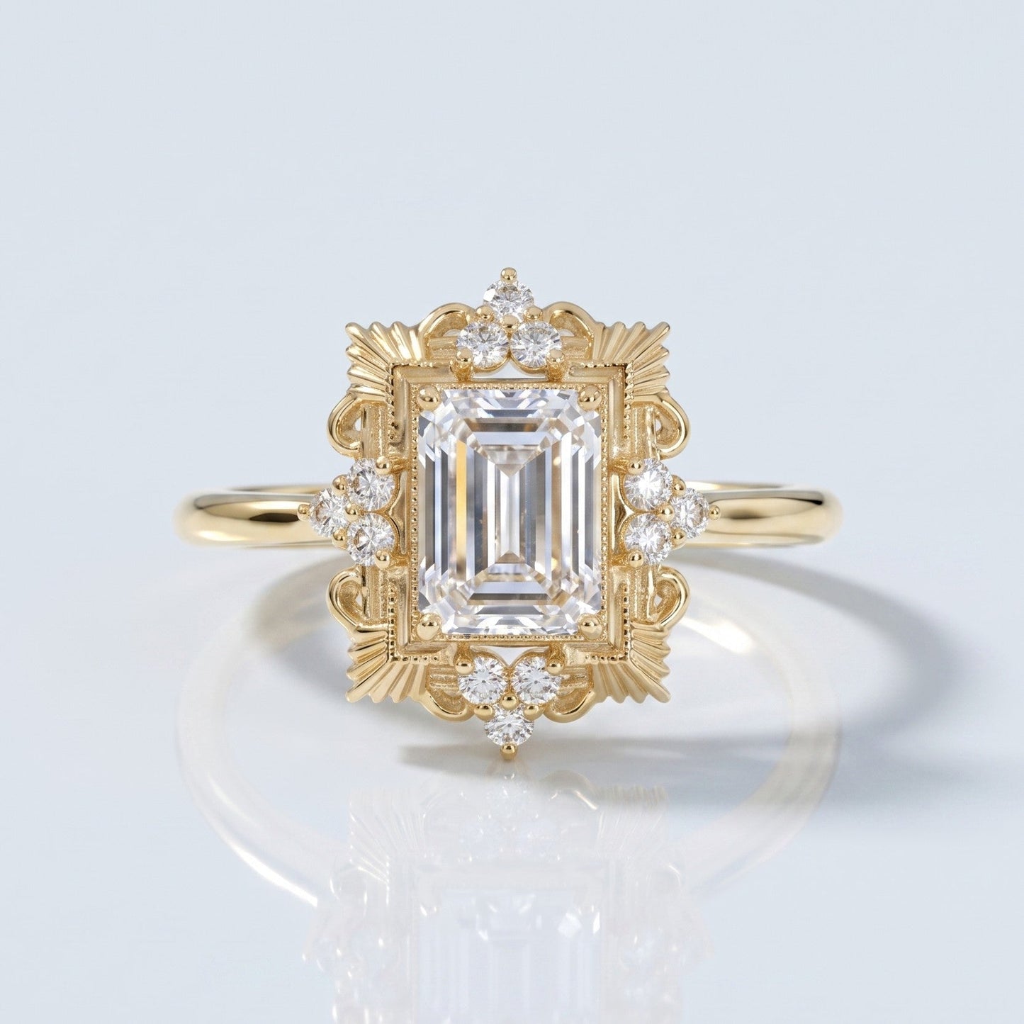Marquise Swirl Solitaire Engagement Ring – 1 CT Lab Grown Diamond