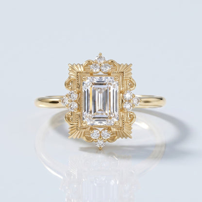 Marquise Swirl Solitaire Engagement Ring – 1 CT Lab Grown Diamond