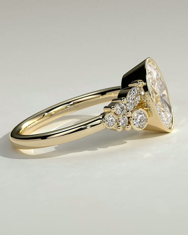 Round Halo, Pave & Split Shank Engagement Ring – 1.93 CT Lab Grown Diamond