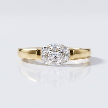 Marquise Swirl Solitaire Engagement Ring – 1 CT Lab Grown Diamond