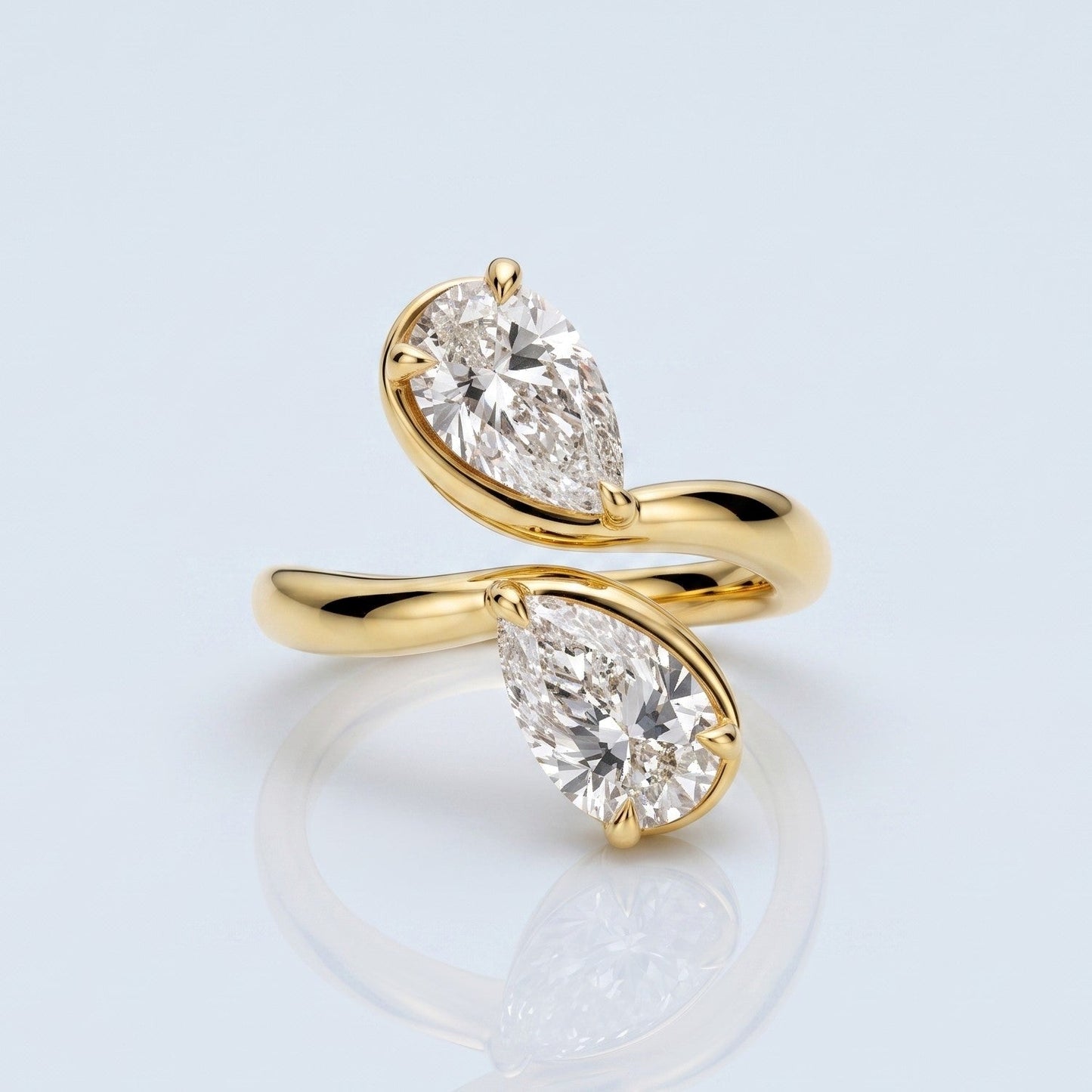 Marquise Swirl Solitaire Engagement Ring – 1 CT Lab Grown Diamond
