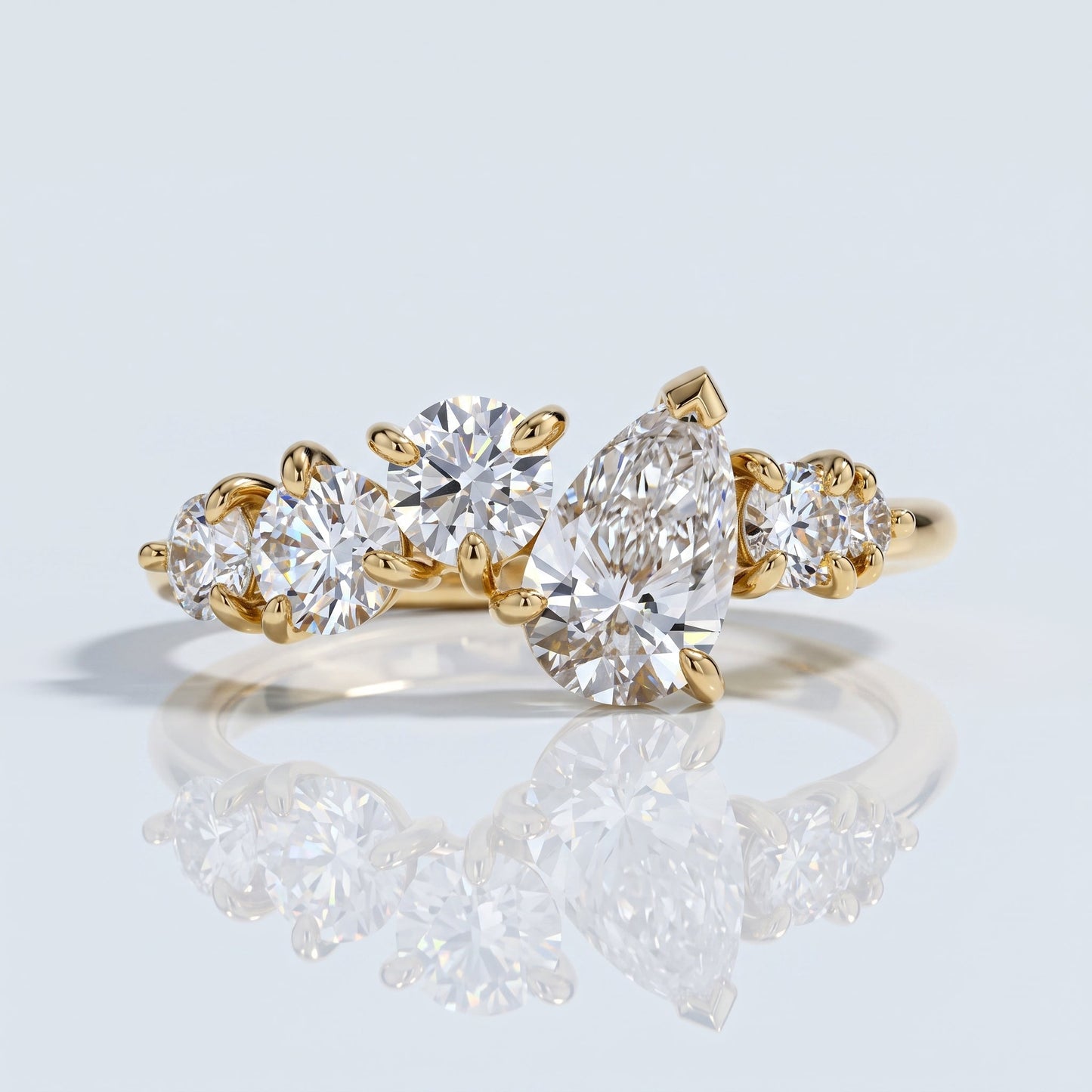Marquise Swirl Solitaire Engagement Ring – 1 CT Lab Grown Diamond