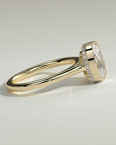 Round Halo, Pave & Split Shank Engagement Ring – 1.93 CT Lab Grown Diamond