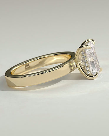 Round Halo, Pave & Split Shank Engagement Ring – 1.93 CT Lab Grown Diamond