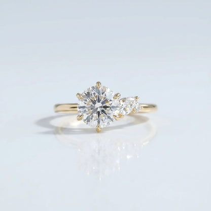 Marquise Swirl Solitaire Engagement Ring – 1 CT Lab Grown Diamond