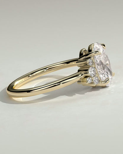 Round Halo, Pave & Split Shank Engagement Ring – 1.93 CT Lab Grown Diamond