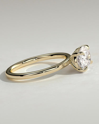 Round Halo, Pave & Split Shank Engagement Ring – 1.93 CT Lab Grown Diamond