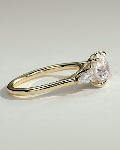 Round Halo, Pave & Split Shank Engagement Ring – 1.93 CT Lab Grown Diamond