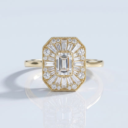 Marquise Swirl Solitaire Engagement Ring – 1 CT Lab Grown Diamond