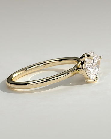 Round Halo, Pave & Split Shank Engagement Ring – 1.93 CT Lab Grown Diamond
