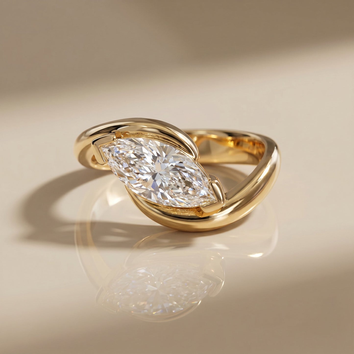 Oval Solitaire Engagement Ring – 2 CT Lab Grown Diamond