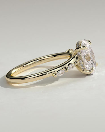 Round Halo, Pave & Split Shank Engagement Ring – 1.93 CT Lab Grown Diamond