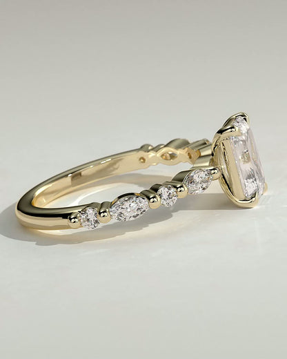 Round Halo, Pave & Split Shank Engagement Ring – 1.93 CT Lab Grown Diamond