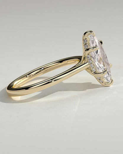 Round Halo, Pave & Split Shank Engagement Ring – 1.93 CT Lab Grown Diamond