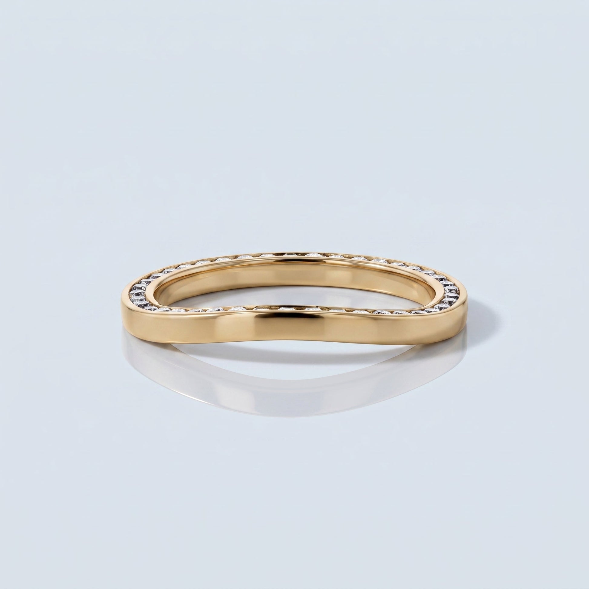 0.2 TCW Round Diamond Half Eternity DEF/VVS Lab Grown Wedding Band