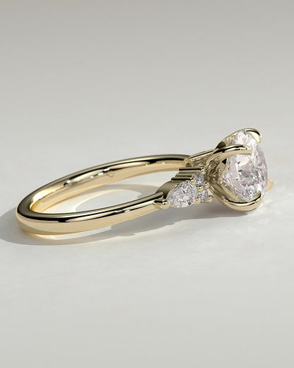 Round Halo, Pave & Split Shank Engagement Ring – 1.93 CT Lab Grown Diamond