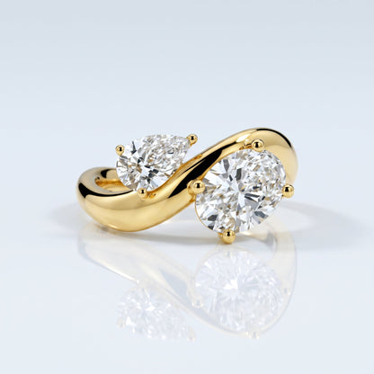 Marquise Swirl Solitaire Engagement Ring – 1 CT Lab Grown Diamond