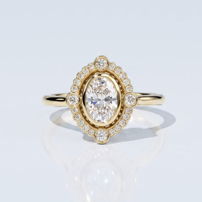 Marquise Swirl Solitaire Engagement Ring – 1 CT Lab Grown Diamond