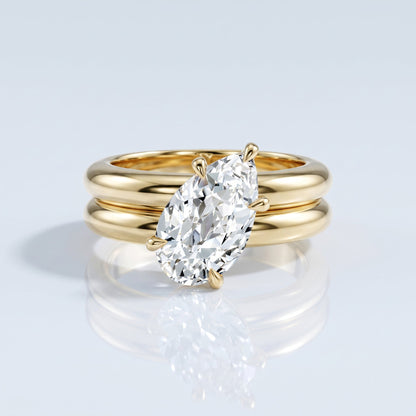 Marquise Swirl Solitaire Engagement Ring – 1 CT Lab Grown Diamond