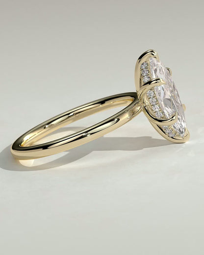 Round Halo, Pave & Split Shank Engagement Ring – 1.93 CT Lab Grown Diamond