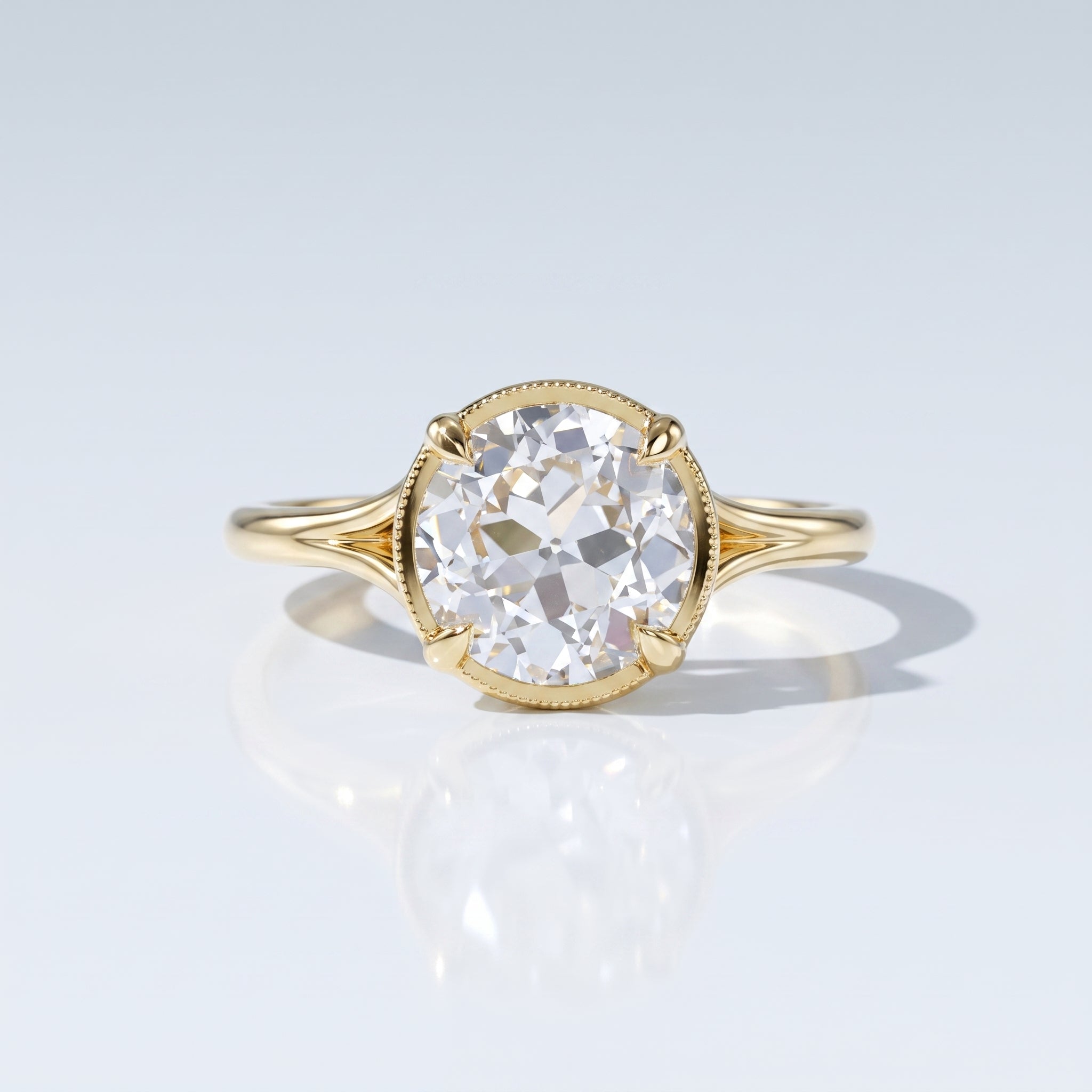 Marquise Swirl Solitaire Engagement Ring – 1 CT Lab Grown Diamond