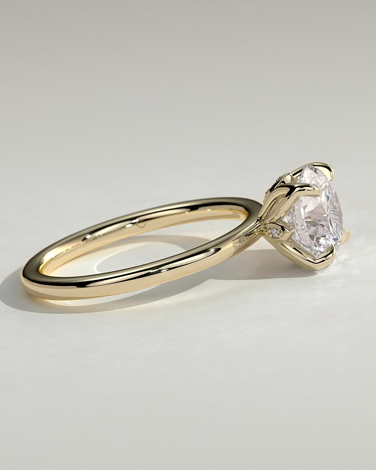 Round Halo, Pave & Split Shank Engagement Ring – 1.93 CT Lab Grown Diamond